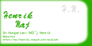 henrik maj business card